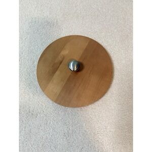 Longaberger WoodCrafts Wooden Lid Metal Knob Basket Round Lid Only